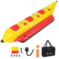 thumbnail image 1 of Goplus 3-Person Inflatable Banana Boat with Boating and Water Sports Electric Air Pump, 1 of 10