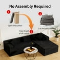 thumbnail image 6 of Cloud Modular Sectional Couch,Sectional Sofa with Deep Seat, L-Shape Sofa Couch with Chaise,Boneless Couches for Living Room Bedroom,No Assembly Required (Black, Left Facing Chaise+2Seaters), 6 of 9