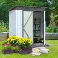 thumbnail image 2 of Thanaddo Outdoor Storage Sheds 5 x 3 FT Lockable Metal Garden Shed Steel Anti-Corrosion Storage House with Single Lockable Door for Backyard Outdoor Patio, 2 of 5