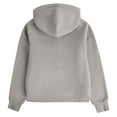 thumbnail image 4 of shoper Girls Zip up Hoodies, Hooded Sweatshirt Long Sleeve Casual Lightweight Hoodies Cute Fall Outfits Outerwear with Pocket 5-14 Years Grey, 4 of 5