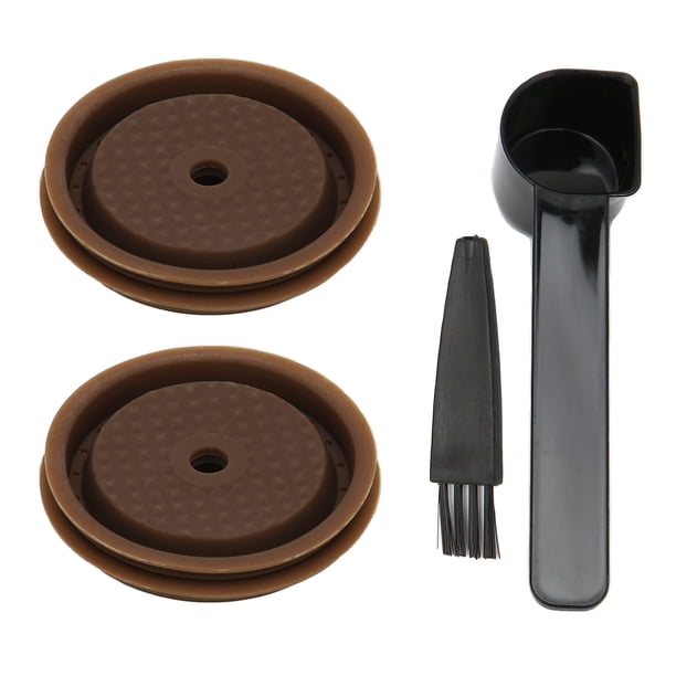 Tapa de cápsula de café reutilizable de gel de sílice de grado alimenticio, tapa resistente al medio ambiente con cuchara de cepillo para cápsulas de café Vertuoline Pro