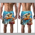 thumbnail image 3 of luoweisi Men's Beach Shorts Quick Dry Swim Trunks with Mesh Lining Sea Turtle M, 3 of 5
