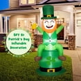 thumbnail image 2 of Resenkos 5 Feet St Patrick's Day Inflatable Decoration Leprechaun Sitting on Hat, 2 of 8