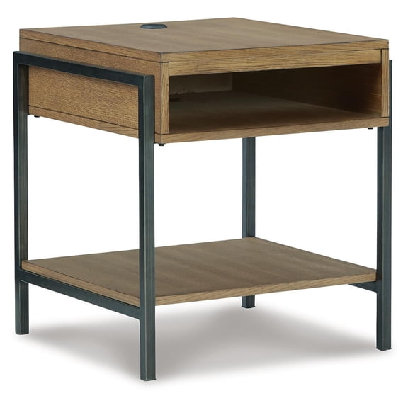Signature Design by Ashley Contemporary Fridley End Table Brown/Black