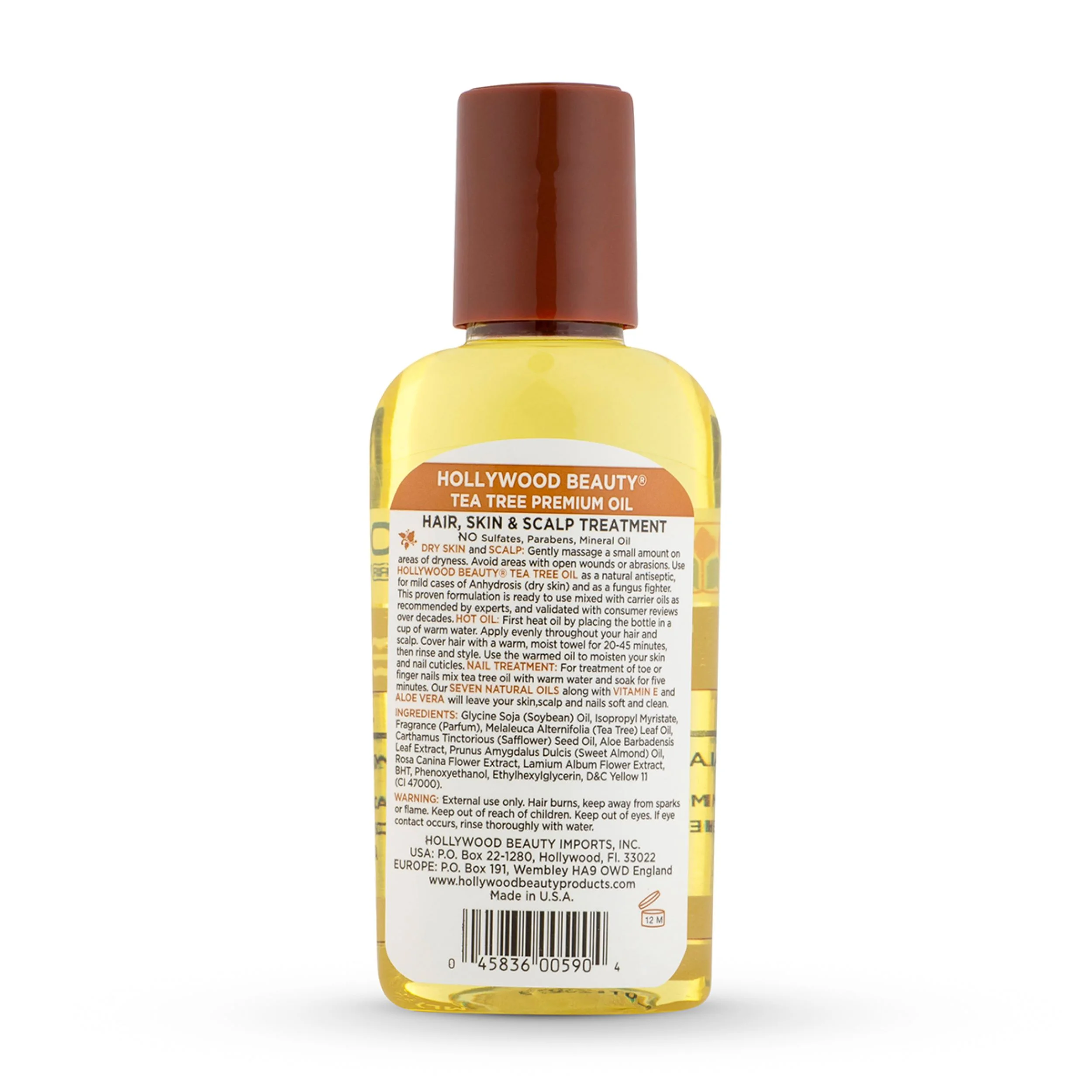 (3 pack) Hollywood Beauty Tea Tree Oil Skin and Scalp Treatment, 2 oz