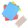 thumbnail image 1 of KAKOWELY 10PCS Cloth Carbon Paper Handcraft Paper Colorful Paper Decals Cloth Transfer Paper and 5PCS Styluses for Embroidery DIY Game,9.06"X5.51"X0.08", 1 of 4
