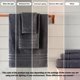 thumbnail image 3 of Juego de toallas de baño Hammam, color gris, 100% algodón, 4 piezas, 3 of 6