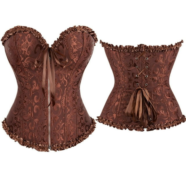 Aboser Corset pour Femmes Grande Taille Tendance Imprimé Floral Bustier Bustier Costume Renaissance Bretelles Réglables Bodycon Shaperwear