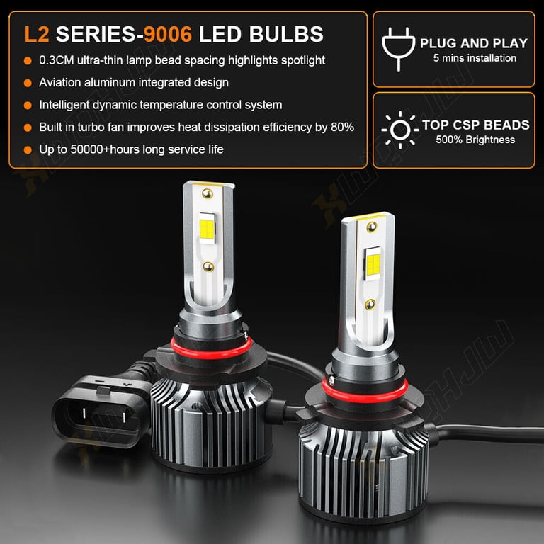 Compatible with Dodge Charger 2007-2009 LED Headlight High Low Beam Fog  Light Bulb Kit White