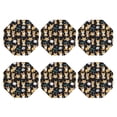 thumbnail image 2 of Pofeuu Cute Dogs Corgi Print Leather Coasters Set of 6, Round Cups Mugs Mat Pad for Home Kitchen Heat Resistant Drink Coasters,Octagon, 2 of 7