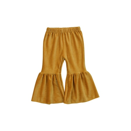 

IZhansean Autumn Winter Baby Girls Lovely Flare Pants Solid Elastic High Waist Causal Trousers Outfits Ginger 6-12 Months