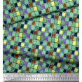 thumbnail image 3 of Soimoi Rayon Fabric Check & Brush Stroke Abstract Decor Fabric Printed Yard 42 Inch Wide, 3 of 3