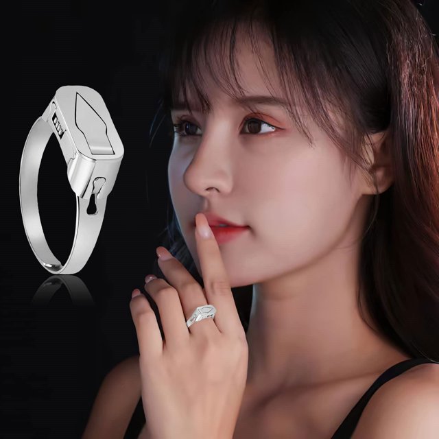 LPSSTORE Self Ring and Men Hidden Adjustable Stainless Steel Ring Open Multifunction Ring and Useful Pocket for Outdoor Camping Fishing Home Office Emergency