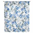 thumbnail image 2 of Blue Green Spring Floral Sheer Curtains 96" Long, Watercolor Blooming Botanical Summer Light Filering Curtains, Privacy Drapes Simi Floor to Veiling Curtain for Living Room Bedroom Window Treatment, 2 of 9