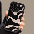 thumbnail image 3 of Funda con patrón de celosía y rayas de cebra para iPhone 11, 12, 13, 14, 15, 16 Pro Max, X, XR, XS Max, 7, 8Plus, funda protectora suave para cámara, 3 of 4