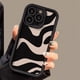 thumbnail image 4 of Funda con patrón de celosía y rayas de cebra para iPhone 11, 12, 13, 14, 15, 16 Pro Max, X, XR, XS Max, 7, 8Plus, funda protectora suave para cámara, 4 of 5