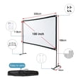 thumbnail image 3 of 100/120 Inches High-density Portable Floor Stand Folding Soft Home Outdoor KTV School 3D 16:9 HD Projector Screen ,Easy to Use, 3 of 5