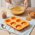 thumbnail image 4 of Dmlowu Thanksgiving Fall Silicone Molds, 6 Cavity Pumpkin Maple Leaf Mini Muffin Pan, Food Grade Holiday Baking Essentials for Chocolate Candy Pie Dessert, 4 of 6