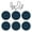 Navy, variant on Silicone Coasters - 6Pcs For Drinks Silicone Drink For Coffee Table With Holder Thickened For Wooden Table Cup Desk Bar, By PRYESS