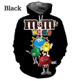 thumbnail image 5 of Sudadera con capucha y estampado 3D gráfico de M&M Chocolate Beans, manga larga, otoño, para hombre, moda urbana, chándal de gran tamaño, 5 of 5