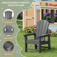 thumbnail image 4 of WestinTrends Malibu Kids Outdoor Adirondack Plastic Patio Chair (Set of 4), Gray, 4 of 14