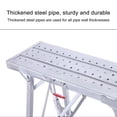 thumbnail image 3 of Flylapdo Adjustable Work Platforms Heavy Duty Steel Scaffolding Folding Platforms Adjustable Height Drywall Bench Painting Stool Portable Workbench for Cleaning Painting Picking Up apposite, 3 of 9