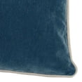 thumbnail image 4 of Rectangular Fabric Throw Pillow with Solid Color and Piped Edges, Blue- Saltoro Sherpi, 4 of 5