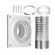 thumbnail image 1 of Placa de Pared de Ventilación para Secadora con Manguera (4 Pulgadas, 8 Pies), Kit de Conector de Ventilación para Secadora con Bloqueo Giratorio, para Secadora de 4 Pulgadas B, 1 of 5