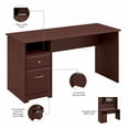thumbnail image 3 of Pemberly Row 60" Wood Computer Desk with Drawers in Harvest Cherry, 3 of 7