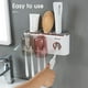 thumbnail image 3 of Soporte para cepillos de dientes, decoración de baño, con dispensador de pasta de dientes, 3 of 8