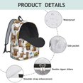 thumbnail image 4 of Highland Cow and Butterfly Print Backpack for School, Cute School Bag with Adjustable Shoulder Straps and Padded Back, 15.7"x11.8"x5.5", 4 of 5