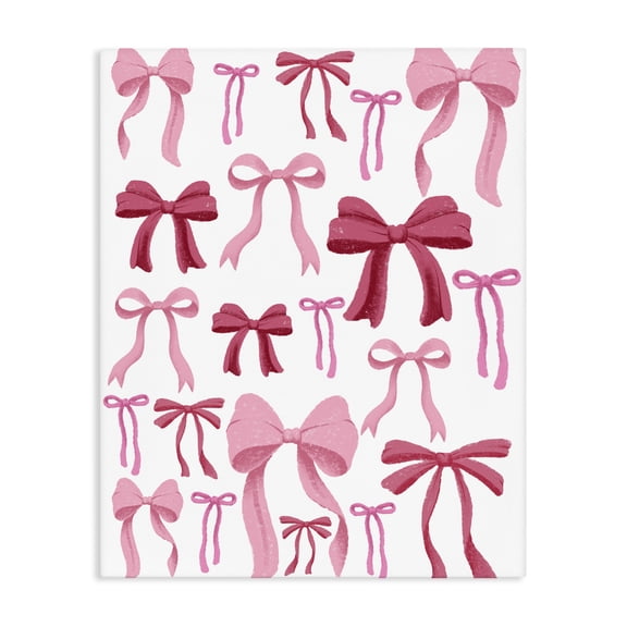 Stupell Industries Glam Bows All Over Pink & Red Canvas Art, 16 x 20, by Marcus Prime