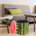 thumbnail image 2 of EeaseCA Creative Fruit Folding Storage Organizer Ottoman Stool Footstool Seat Storage Box Size Small (Watermelon), 2 of 9