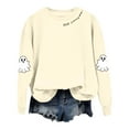 thumbnail image 5 of HUITKMM Chandail à Capuche pour Femmes Imprimé Halloween Manches Longues Sans Capuche Mode Automne Décontracté Col Rond Chandail Graphique pour Automne Hiver, 5 of 5