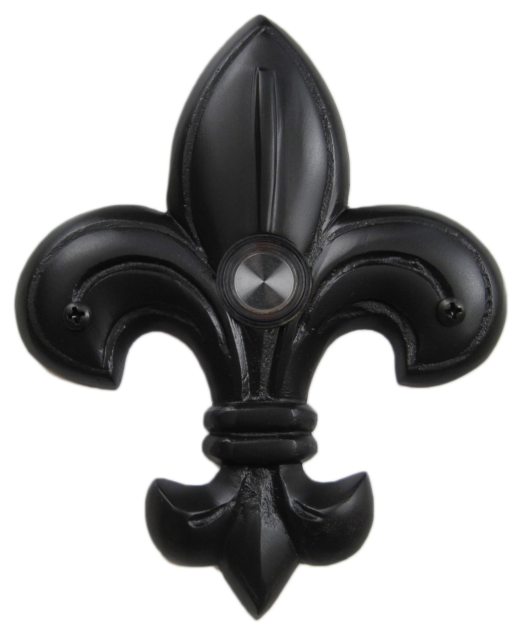 fleur de lis living patio furniture on Waterwood Solid Brass Medium Fleur De Lis Doorbell In Black Walmart Com Walmart Com