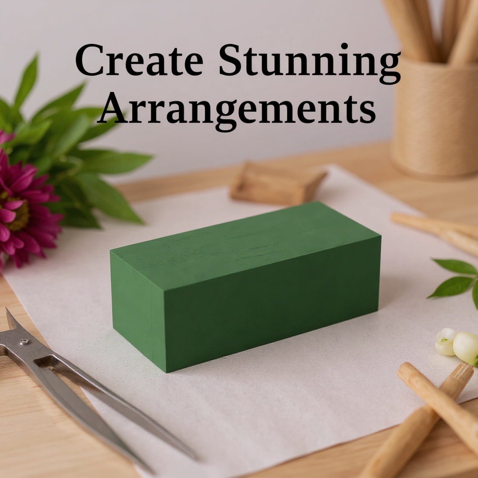 30 Pack Wet & Dry Floral Foam Blocks – 5.5*3.1*1.8in Flower Mud Brick for Fresh & Artificial Arrangements, Wedding, Birthday & Event Decor