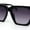 Black Smoke, variant on Womens Squared Rectangular Cat Eye Gothic Plastic Sunglasses Tortoise Brown