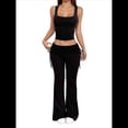thumbnail image 1 of Traje Deportivo de Dos Piezas para Mujer con Chaleco y Leggings Anchos Traje para Chica Atractiva Negro L, 1 of 7