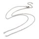 thumbnail image 1 of Tarnish Resistant 304 Stainless Steel Cable Chains Necklace Makings with Lobster Claw Clasps and End Chains Stainless Steel Color 18-1/4 inch(46.5cm) Hole: 2.7mm, 1 of 3