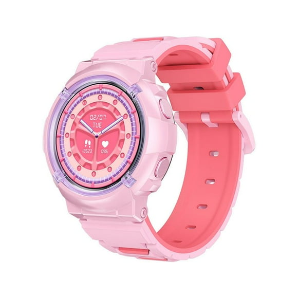 HT19 Smart Watch for Kids 1.28 Inch Ips Full Touchscreen Ip68 Waterproof Fitness Watches Pink