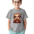 thumbnail image 2 of Hauts Élégants pour Filles - T-Shirt à Manches Courtes Col Rond Confortable Imprimé Sport Décontracté pour Enfants - Usage Quotidien, 2 of 4