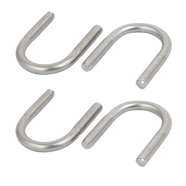 Unique Bargains 4 Pcs M6x25mm Rond en Acier Inoxydable 304 avec Insert en Nylon Verrouillage Écrou Hexagonal