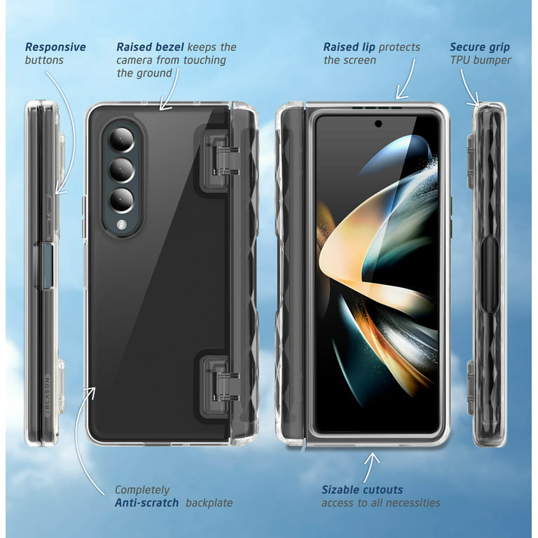 i-Blason Cosmo Series Case for Samsung Galaxy Z Fold 4 Case with Pen Holder 5G (2022), Slim Stylish Protective Bumper Case with Built-in Screen