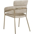 thumbnail image 2 of Meridian Furniture Yara Stone Velvet Dining Chair (Set of 2), 2 of 6