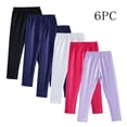 thumbnail image 2 of CLOISE Everyday Leggings for Boys Girls 6 Pack Full Length Tights Stretchy Skinny Yoga Pants Solid Seamless Workout Bottoms, 2 of 7