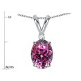 thumbnail image 4 of Star K� Oval 7x5mm Genuine Pink Tourmaline Classic Rabbit Ears Pendant Necklace, 4 of 9