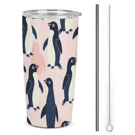 

20oz Insulated Stainless Steel Tumbler Cute Penguin Double Wall Vacuum Travel Coffee Mug
