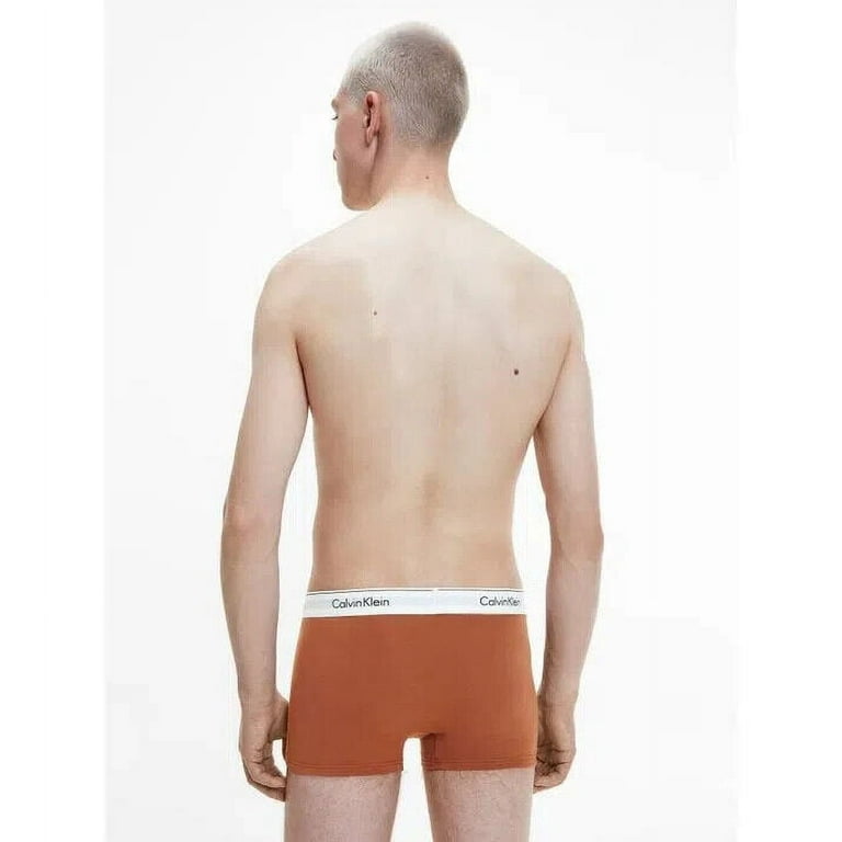 Calvin Klein Men's Modern Cotton Stretch Naturals 3-Pack Low Rise Trunk,Multi,Md  