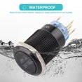 thumbnail image 3 of Interruptor de Arranque del Motor, Botón Pulsador de 12 V, Botón de Arranque de Encendido del Automóvil A Prueba de Agua, 19 mm, 3 of 7
