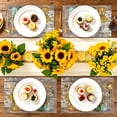 thumbnail image 7 of Stegali Summer Daisy Mason Jar Linen Placemats, 12x18 Inch Table mats Set of 4, 7 of 7